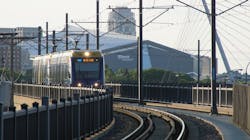 A METRO Blue Line train with two cars is seen in this undated image from Metro Transit. The agency will test reducing light-rail trains from three vehicles to two as a way to evaluate the impact on customer experience. A METRO Blue Line train with two cars is seen in this undated image from Metro Transit. The agency will test reducing light-rail trains from three vehicles to two as a way to evaluate the impact on customer experience.
