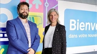Left to right: STM Board Chair &Eacute;ric Alan Caldwell and STM CEO Marie-Claude L&eacute;onard.