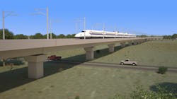 An artistic rendering of the future Texas Central high-speed rail project.