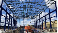 The new MARC train Riverside heavy maintenance building began construction in January 2021. The new MARC train Riverside heavy maintenance building began construction in January 2021.
