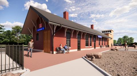 Blue Island Vermont St Rendering Metra