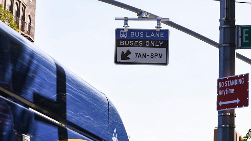 Among the quick implementation recommendations NACTO provided in its new report was prioritizing bus service through dedicated bus lanes.