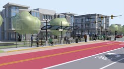 A rendering of a future bus rapid transit line as part of COTA&apos;s LinkUS Initiative. COTA is one of five newly named recipients of funding under the Build America Bureau&apos;s Regional Infrastructure Accelerators program.