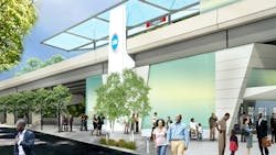 An artistic rendering of what a future Red Line station at 103rd Street could look like as part of the the planned 5.6-mile southern extension of CTA&apos;s Red Line.