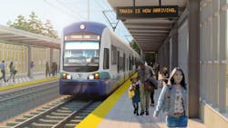 Rendering of Federal Way Link extension. Rendering of Federal Way Link extension.