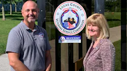 Left, Jason Brown, deputy director, Lucas County Veterans Service Commission and Laura Koprowski, TARTA CEO.