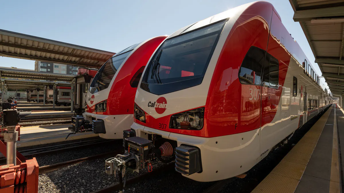 Public gets first glimpse at Caltrain’s new electric trainsets | Mass ...