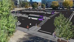 A rendering of GRTC's Downtown Transfer Station that will improve bus transfers. A rendering of GRTC's Downtown Transfer Station that will improve bus transfers.