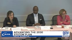 A screenshot from the Metropolitan Transit Commission meeting where $5 million were approved to advance the CATS LYNX Red Line project.