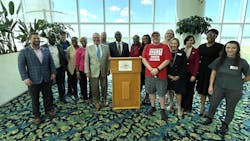 County and city officials, economic and business leaders, union and community advocates joined together for a Sept. 7 press conference promoting the pending one-percent sales tax that will be put before Orange County voters in November.