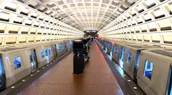 Two 7000-series trains at WMATA's Navy Yard station; up to 20 7000-series trains will be entering daily service starting Sept. 12 under an updated return to service plan.