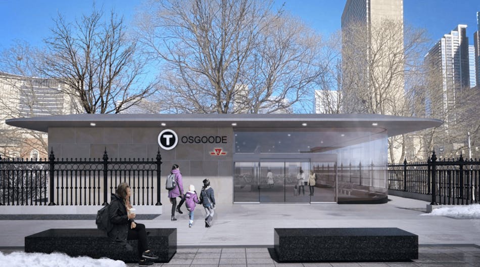 A rendering of Osgoode Station that will be built as part of the Ontario Line South contract.