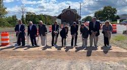 A groundbreaking ceremony was held Sept. 14 for the Windsor Locks station and track improvement project.