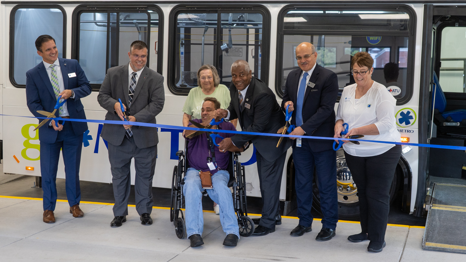 SORTA officials, community agency leaders and Access customers, held a ribbon-cutting ceremony on Aug. 16 to mark the opening of SORTA's renovated paratransit assessment center.