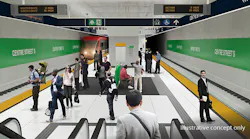 A conceptual rendering of an underground station as part of the future Green Line in Calgary.