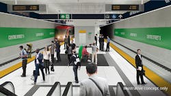 A conceptual rendering of an underground station as part of the future Green Line in Calgary. A conceptual rendering of an underground station as part of the future Green Line in Calgary.