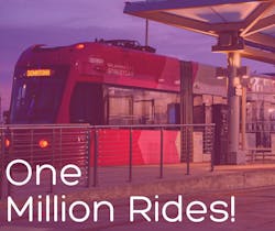 The Oklahoma City Streetcar provided its 1 millionth ride the weekend of Sept. 17, 2022. The Oklahoma City Streetcar provided its 1 millionth ride the weekend of Sept. 17, 2022.