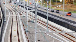 Tracks near Du Quartier Station near the REM rail project's south end.