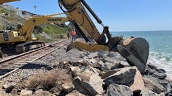 Work being performed along Metrolink property. Work being performed along Metrolink property.