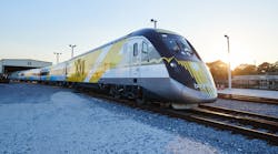 Brightline trains will begin testing at up to 110 mph along an 11-mile stretch of track in Martin and St. Lucie Counties the week of Oct. 17.