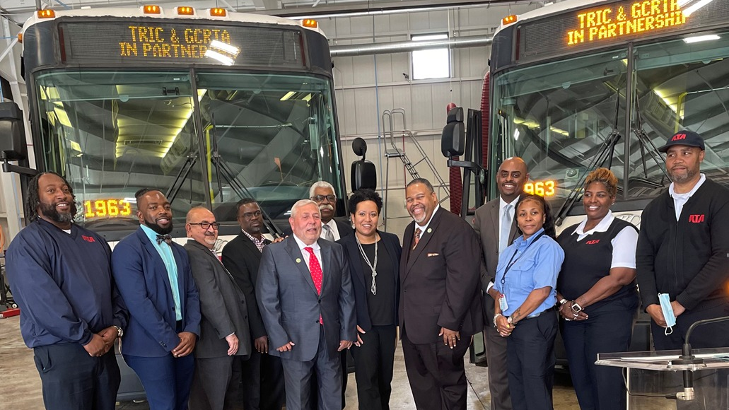 GCRTA donated two buses to workforce development partner Cuyahoga Community College for drivers-in-training to obtain their CDL and with training for mechanics.