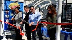 IndyGo President and CEO Inez Evans, Indianapolis Mayor Joe Hogsett, City-County Councilor Zach Adamson (District 17) and Indy DPW Deputy Director Ericka Miller IndyGo President and CEO Inez Evans, Indianapolis Mayor Joe Hogsett, City-County Councilor Zach Adamson (District 17) and Indy DPW Deputy Director Ericka Miller