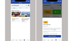 Screen shots showing King County Metro's Transit GO Rewards platform. Screen shots showing King County Metro's Transit GO Rewards platform.