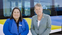 Left, Vanessa Rauschenberger, general manager of GCTD and Rep. Julia Brownley. Left, Vanessa Rauschenberger, general manager of GCTD and Rep. Julia Brownley.