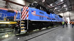Metra&apos;s remanufactured EMD SD70MACH is the first of 15 locomotives scheduled to arrive at the Chicago area passenger railroad.
