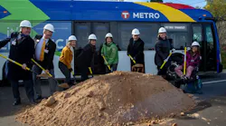Ceremonial groundbreakers: Met Council Chair Charlie Zelle, Washington County Commissioner Stan Karwoski, Washington County Commissioner Lisa Weik, U.S. Representative Betty McCollum, U.S. Senator Amy Klobuchar, Ramsey County Commissioner Rafael Ortega, Ramsey County Commissioner Trista MatasCastillo, Maplewood Council Member Nikki Villavicencio.