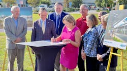 Representatives of PSTA and the city of Clearwater, Fla., sign a land swap agreement Oct. 7 that progresses PSTA's planned Clearwater Multimodal Transit Center. Representatives of PSTA and the city of Clearwater, Fla., sign a land swap agreement Oct. 7 that progresses PSTA's planned Clearwater Multimodal Transit Center.