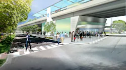 A rendering of the 103rd St Station as part of CTA's planned Red Line Extension.