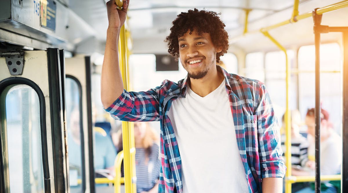 Smiling Bus Passenger Transdev