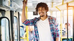 Smiling Bus Passenger Transdev