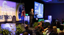 SORTA Board of Trustees Chair Kreg Keesee delivers remarks at the State of Metro 2022 luncheon, Oct. 25, 2022.
