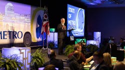 SORTA Board of Trustees Chair Kreg Keesee delivers remarks at the State of Metro 2022 luncheon, Oct. 25, 2022. SORTA Board of Trustees Chair Kreg Keesee delivers remarks at the State of Metro 2022 luncheon, Oct. 25, 2022.