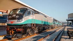 A Tier 4 locomotive at Los Angeles Union Station. A Tier 4 locomotive at Los Angeles Union Station.