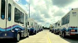 Wave Transit&apos;s paratransit fleet ready for service. A recent letter from CTAA, APTA and AASHTO to USDOT brings attention to a growing concern surrounding supply chain and inflation challenges in the small bus market.