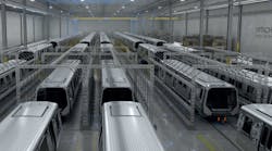 A rendering of the interior of Hitachi Rail&apos;s $70-million Hagerstown, Md., train factory.