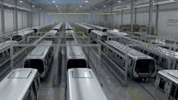 A rendering of the interior of Hitachi Rail's $70-million Hagerstown, Md., train factory. A rendering of the interior of Hitachi Rail's $70-million Hagerstown, Md., train factory.