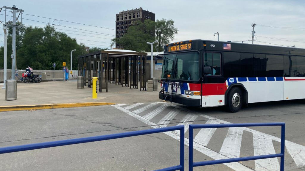 The existing Metro Transit 5th and Missouri Transit Center in East St. Louis.