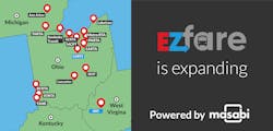 Where EZFare is used across a four-state region. Where EZFare is used across a four-state region.