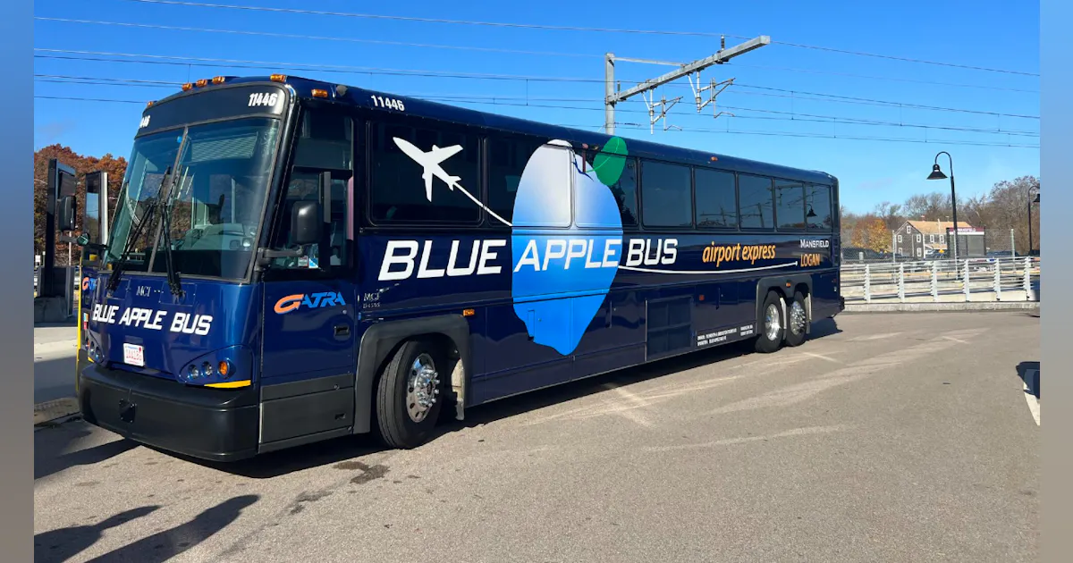 App Blue Bus Blue Apple Bus Company begins service between Mansfield MBTA Station ...
