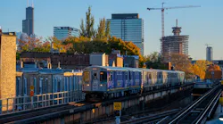 A CTA Brown Line train to Kimball.