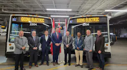 Left to right: Councilor Craig Nixon, Councilor Gary Harvey, Councilor Sergio Morales, Barrie Mayor Alex Nuttall, MP Tony Van Bynen, Councilor Nigussie Nigussie, Councilor Clare Riepma, Councilor Jim Harris