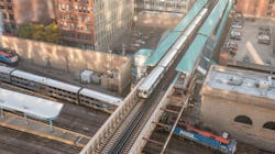 Metra and CTA trains Metra and CTA trains