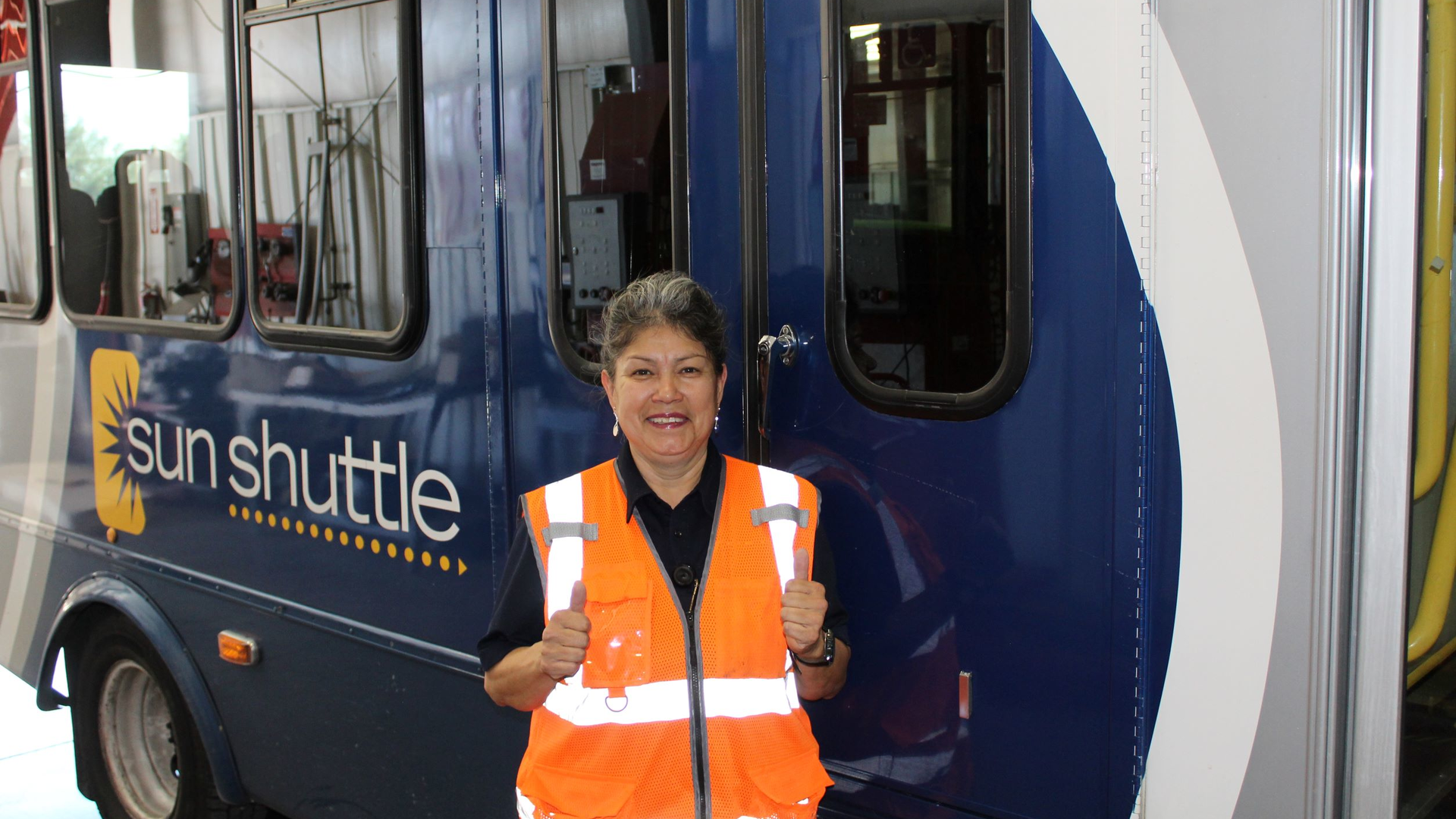 National Express Transit bus driver Margarita Gallegos.