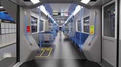 A rendering of the interior of an Ontario Line train. A rendering of the interior of an Ontario Line train.