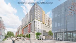 A conceptual rendering of the Potrero Yard Modernization Project. A conceptual rendering of the Potrero Yard Modernization Project.