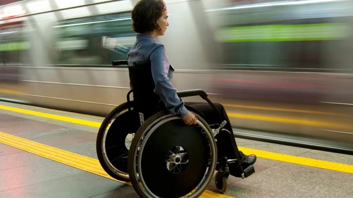 A women in a wheelchair